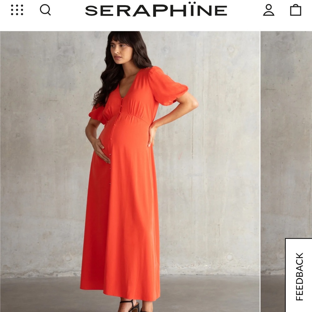 Seraphine Vibrant Orange Maxi Dress